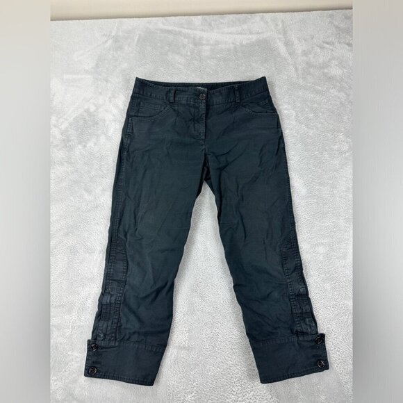 Dolce Gabbana Womens Size 40 EU/4 US/8 UK Navy Blue Button Fly Pants Button Cuff - Picture 4 of 14